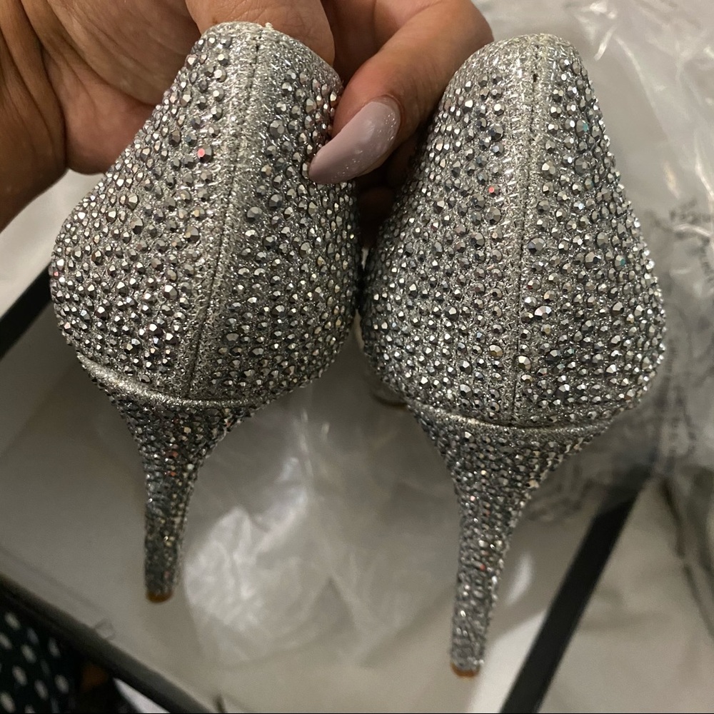 Studded Silver Pumps - image 7